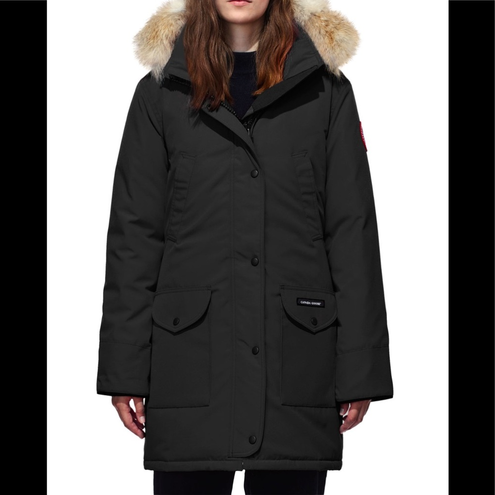 Canada Goose Trillium Down Navy Parka Coyote Fur